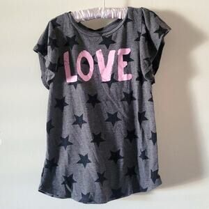 Love Shirt wit Black stars